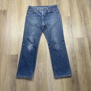 Montgomery Ward Jeans Mens 34x30 Blue Denim Straight Leg Five Pocket Cut 912